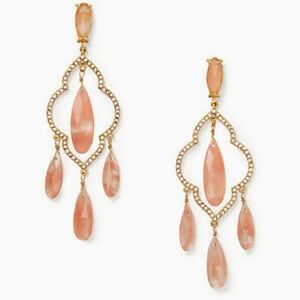 Kate Spade Pink Lantern Gem Chandelier Earrings